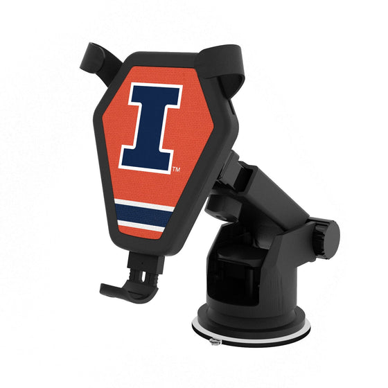 Illinois Fighting Illini Stripe Wireless Car Charger-0