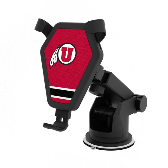 Utah Utes Stripe Wireless Car Charger-0