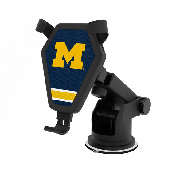 Michigan Wolverines Stripe Wireless Car Charger-0