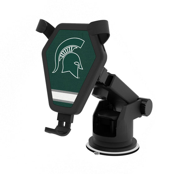 Michigan State Spartans Stripe Wireless Car Charger-0