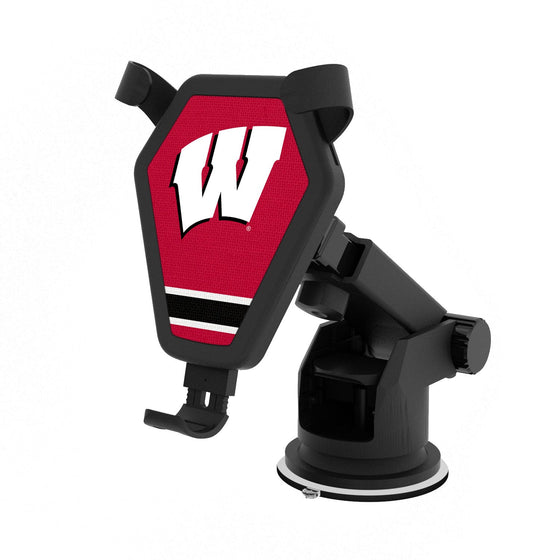 Wisconsin Badgers Stripe Wireless Car Charger-0