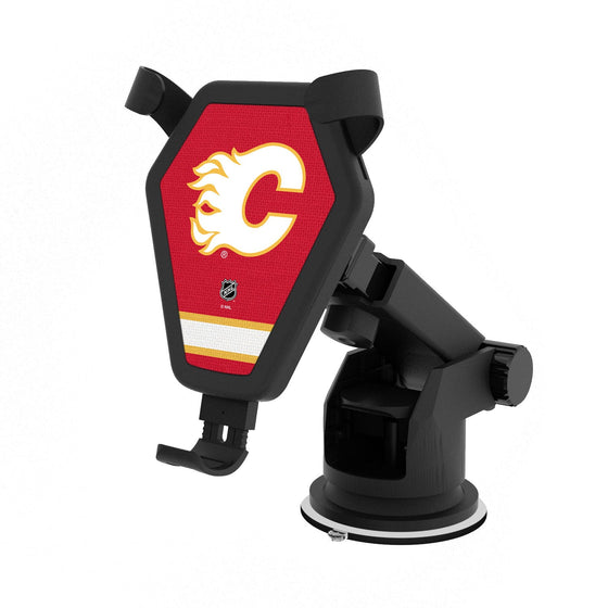 Calgary Flames Stripe Wireless Car Charger-0