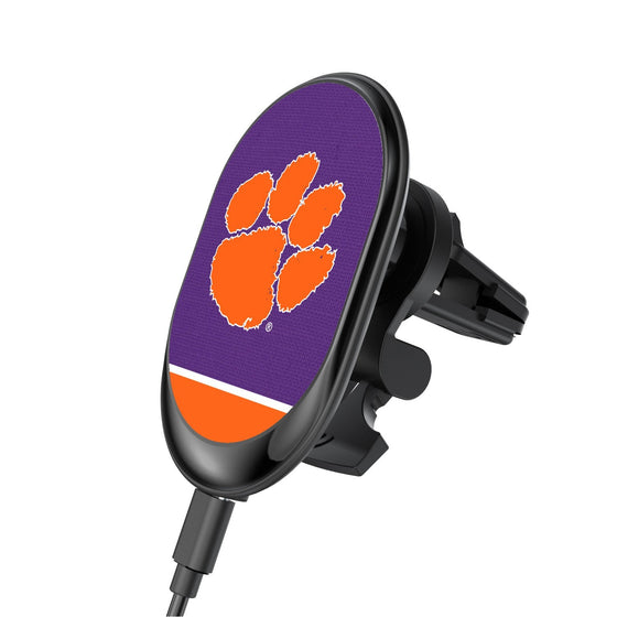 Clemson Tigers Solid Wordmark Wireless Car Charger-0