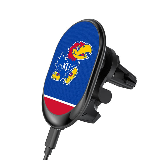 Kansas Jayhawks Solid Wordmark Wireless Car Charger-0