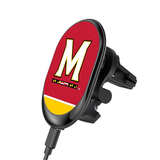 Maryland Terrapins Solid Wordmark Wireless Car Charger-0