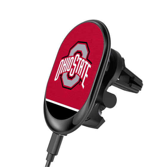 Ohio State Buckeyes Solid Wordmark Wireless Car Charger-0