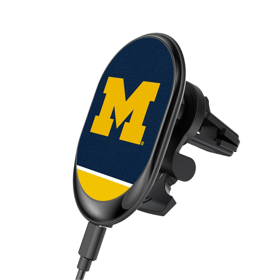 Michigan Wolverines Solid Wordmark Wireless Car Charger-0