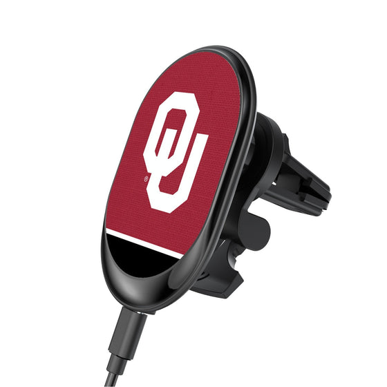 Oklahoma Sooners Solid Wordmark Wireless Car Charger-0