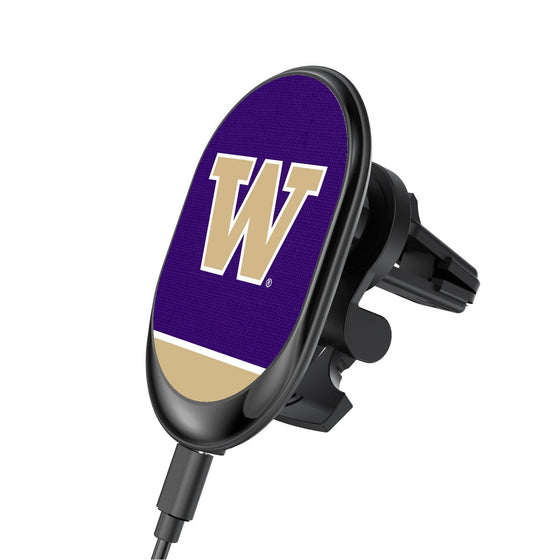 Washington Huskies Solid Wordmark Wireless Car Charger-0