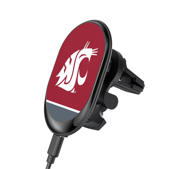 Washington State Cougars Solid Wordmark Wireless Car Charger-0