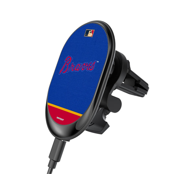 Atlanta Braves Home 2012 - Cooperstown Collection Solid Wordmark Wireless Car Charger - 757 Sports Collectibles