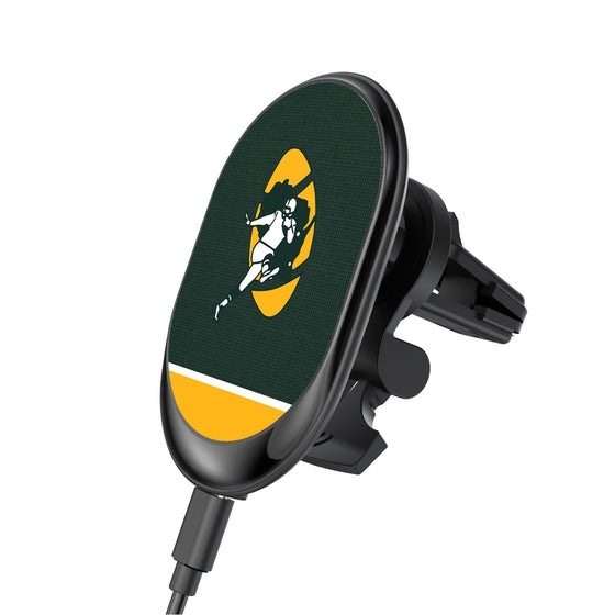 Green Bay Packers Historic Collection Solid Wordmark Wireless Car Charger - 757 Sports Collectibles