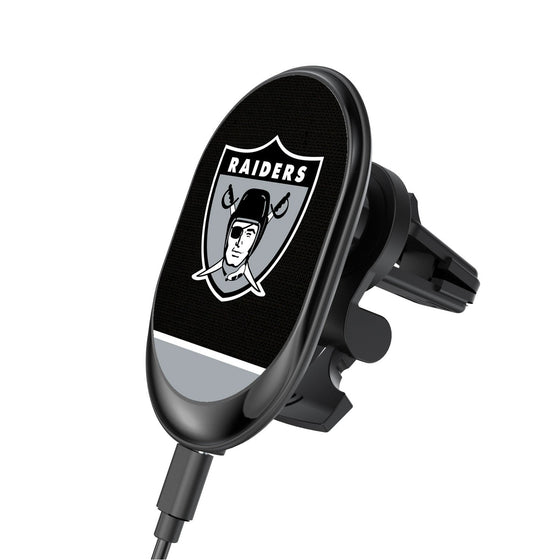 Oakland Raiders 1963 Historic Collection Solid Wordmark Wireless Car Charger - 757 Sports Collectibles