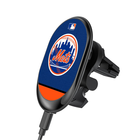 New York Mets Solid Wordmark Wireless Car Charger - 757 Sports Collectibles