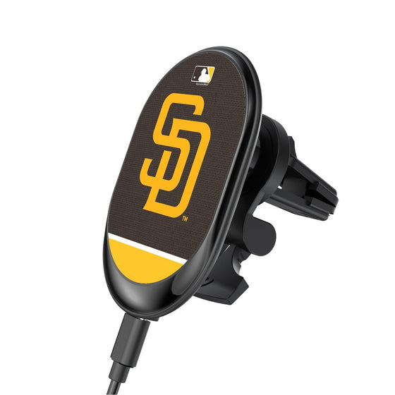 San Diego Padres Solid Wordmark Wireless Car Charger - 757 Sports Collectibles