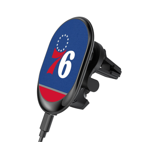 Philadelphia 76ers Solid Wordmark Wireless Car Charger-0