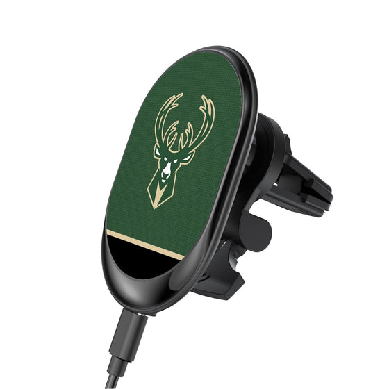 Milwaukee Bucks Solid Wordmark Wireless Car Charger-0