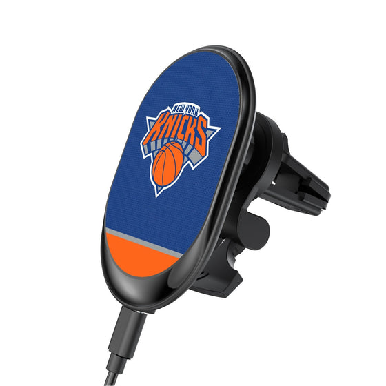 New York Knicks Solid Wordmark Wireless Car Charger-0