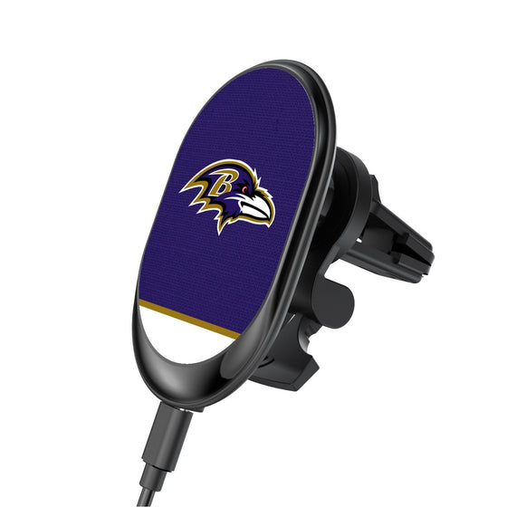 Baltimore Ravens Solid Wordmark Wireless Car Charger - 757 Sports Collectibles