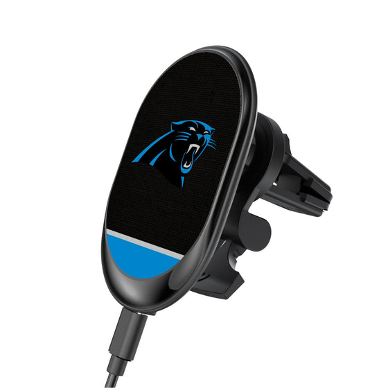 Carolina Panthers Solid Wordmark Wireless Car Charger - 757 Sports Collectibles