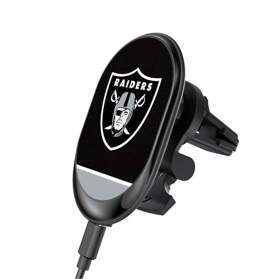 Las Vegas Raiders Solid Wordmark Wireless Car Charger - 757 Sports Collectibles