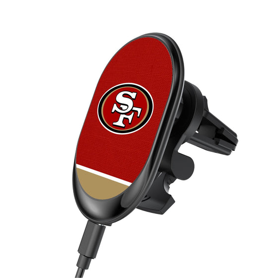 San Francisco 49ers Solid Wordmark Wireless Car Charger - 757 Sports Collectibles