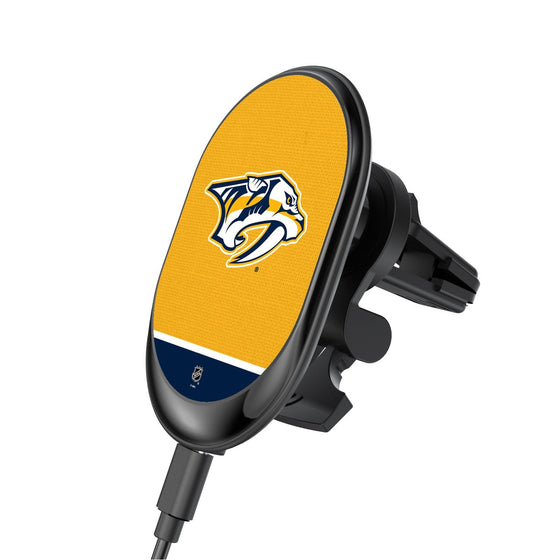 Nashville Predators Solid Wordmark Wireless Car Charger-0