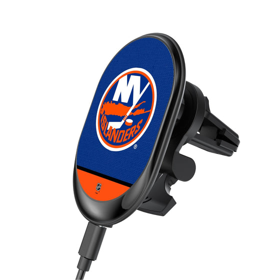 New York Islanders Solid Wordmark Wireless Car Charger-0