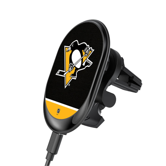 Pittsburgh Penguins Solid Wordmark Wireless Car Charger-0