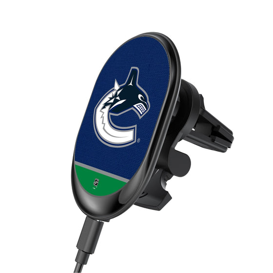 Vancouver Canucks Solid Wordmark Wireless Car Charger-0