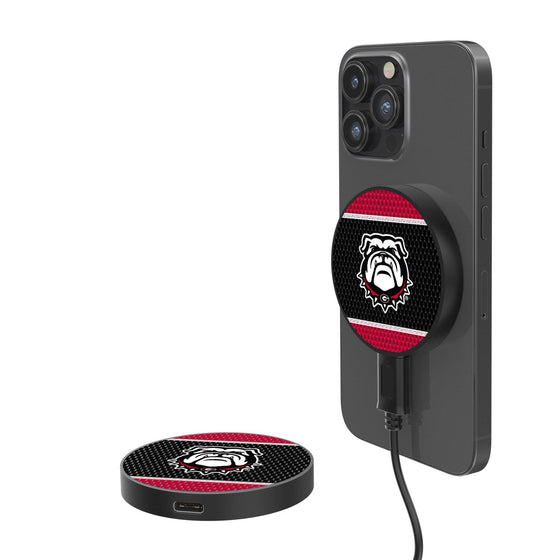 Georgia Bulldogs Mesh 15-Watt Wireless Magnetic Charger-0