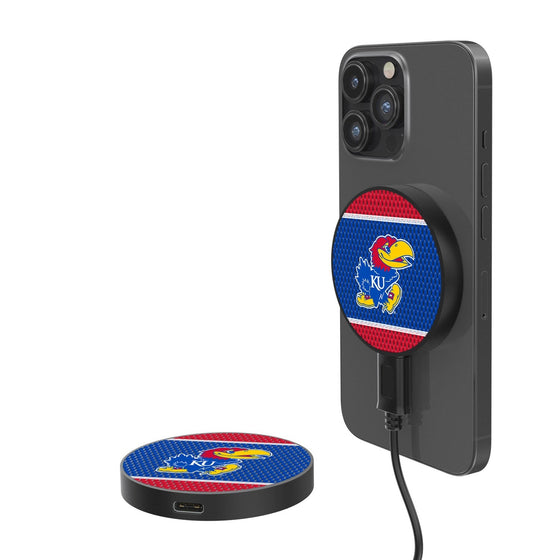 Kansas Jayhawks Mesh 15-Watt Wireless Magnetic Charger-0