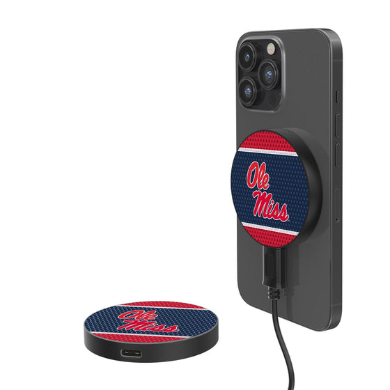 Mississippi Ole Miss Rebels Mesh 15-Watt Wireless Magnetic Charger-0