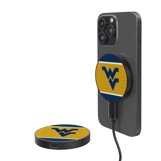 West Virginia Mountaineers Mesh 15-Watt Wireless Magnetic Charger-0