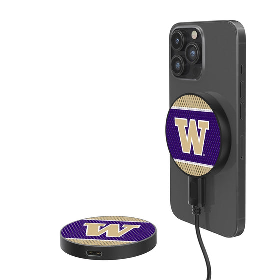Washington Huskies Mesh 15-Watt Wireless Magnetic Charger-0