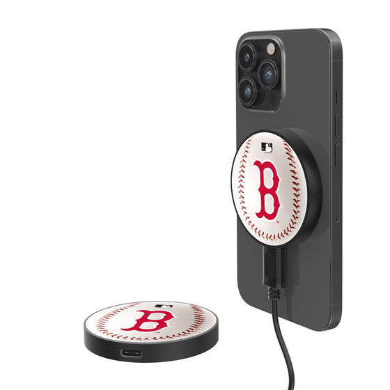 Boston Red Sox Baseball 10-Watt Wireless Magnetic Charger - 757 Sports Collectibles