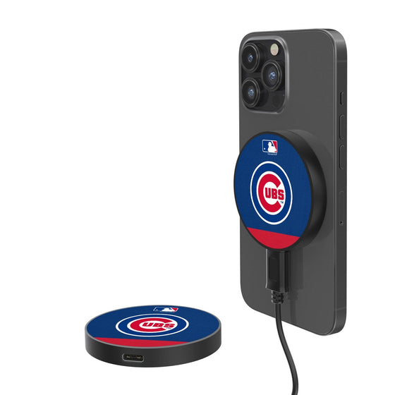 Chicago Cubs Stripe 10-Watt Wireless Magnetic Charger - 757 Sports Collectibles