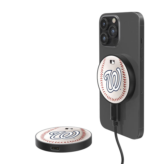 Washington Nationals Baseball 10-Watt Wireless Magnetic Charger - 757 Sports Collectibles