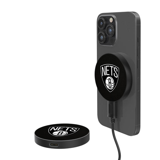 Brooklyn Nets Solid 15-Watt Wireless Magnetic Charger-0