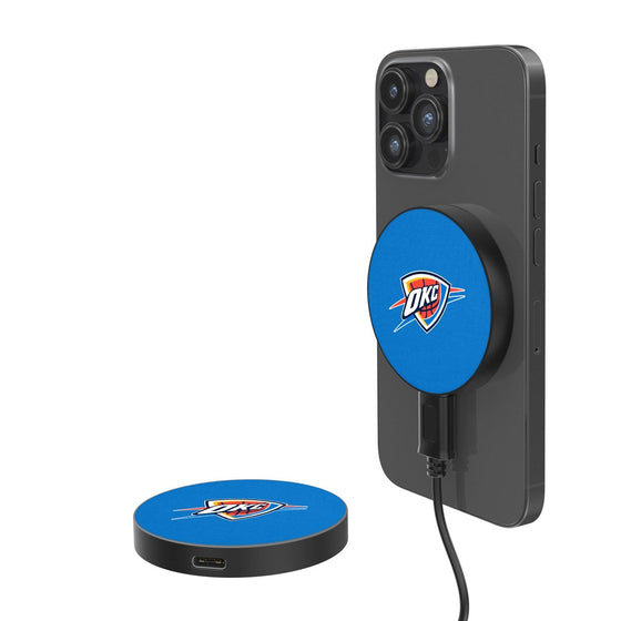 Oklahoma City Thunder Solid 15-Watt Wireless Magnetic Charger-0