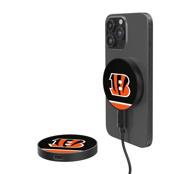 Cincinnati Bengals Stripe 10-Watt Wireless Magnetic Charger - 757 Sports Collectibles