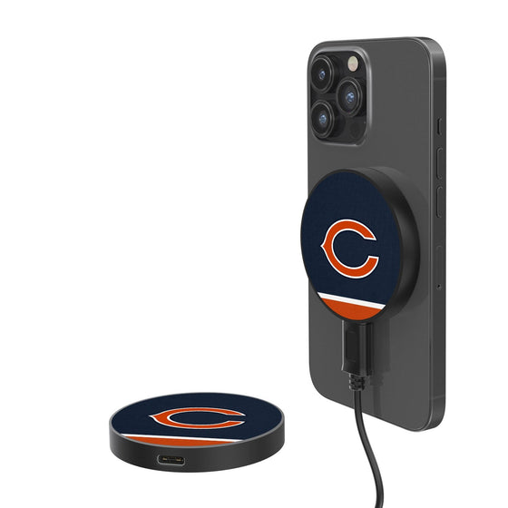 Chicago Bears Stripe 10-Watt Wireless Magnetic Charger - 757 Sports Collectibles