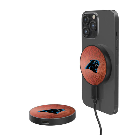 Carolina Panthers Football 10-Watt Wireless Magnetic Charger - 757 Sports Collectibles