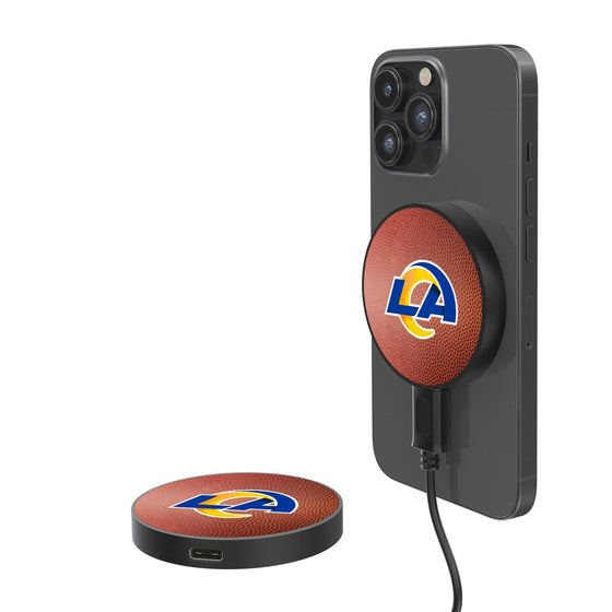 Los Angeles Rams Football 10-Watt Wireless Magnetic Charger - 757 Sports Collectibles