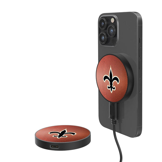 New Orleans Saints Football 10-Watt Wireless Magnetic Charger - 757 Sports Collectibles