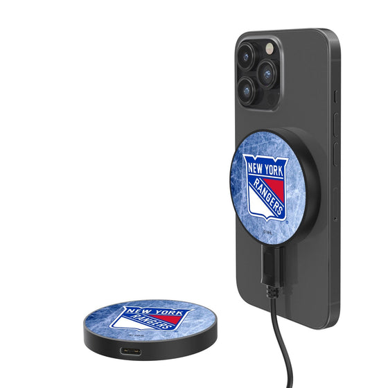 New York Rangers Ice 15-Watt Wireless Magnetic Charger-0