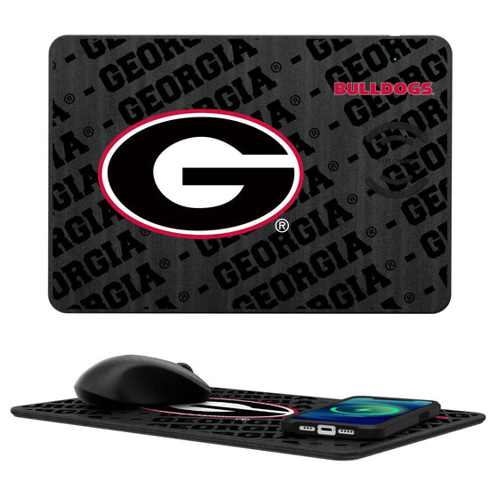 Georgia Bulldogs Tilt 15-Watt Wireless Charger and Mouse Pad-0