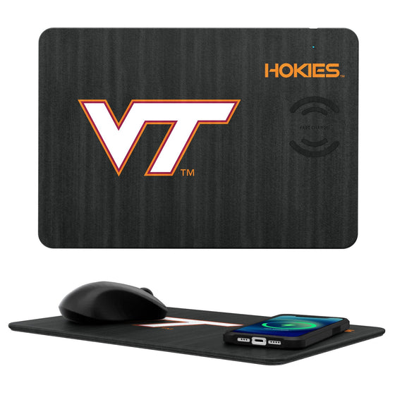 Virginia Tech Hokies Tilt 15-Watt Wireless Charger and Mouse Pad-0