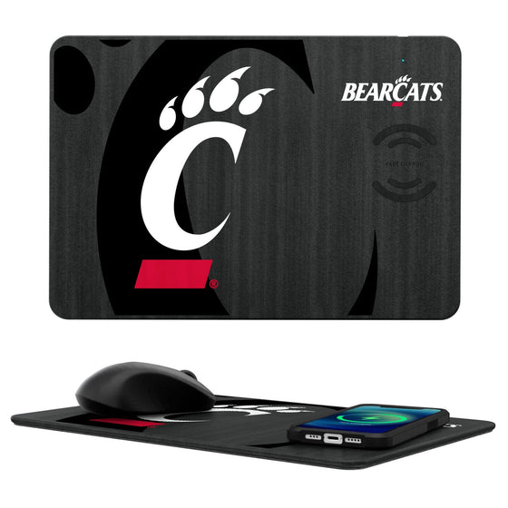 Cincinnati Bearcats Tilt 15-Watt Wireless Charger and Mouse Pad-0