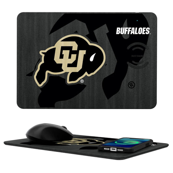 Colorado Buffaloes Tilt 15-Watt Wireless Charger and Mouse Pad-0